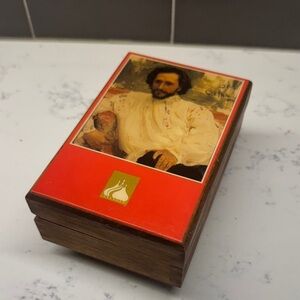 Vintage Red and Brown Decorative Box